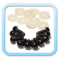 Yeux de sécurité Safety eyes - 8mm Noir Black - FROGandTOAD Créations